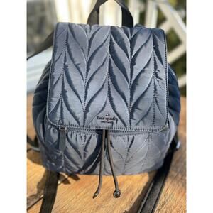 Kate Spade Ellie Large Flap Quilted Backpack in Quilted Navy